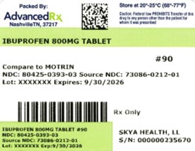 Ibuprofen 800mg #90 - Ibuprofen 800mg 80425 0393 03